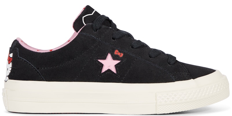 (Grade School) Hello Kitty x Converse One Star Suede Low Top 'Black' 362940C