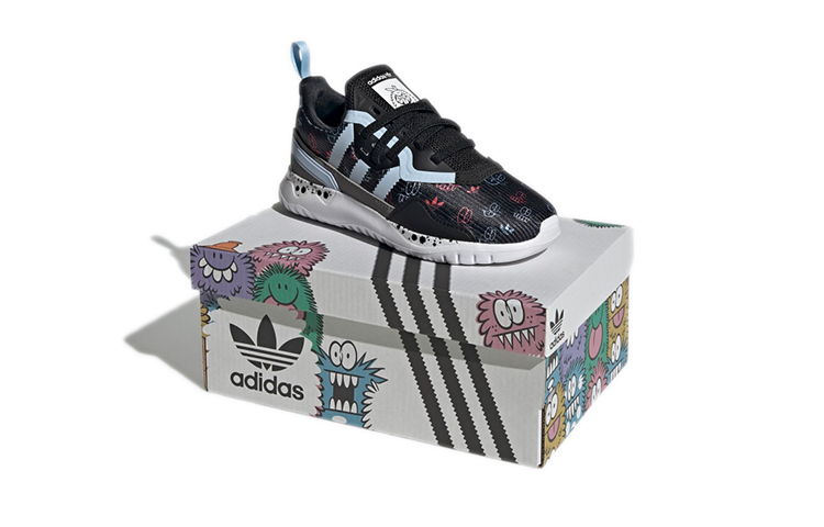 Sizing (Kinder) Kevin Lyons x adidas Originals Flex ''Schwarz Clear Sky'' GX4031