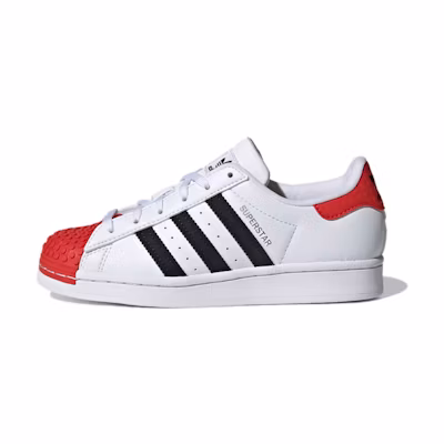 (GS) LEGO adidas Superstar 'Cloud White Red'