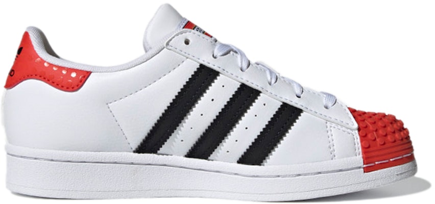 (Grade School) LEGO x adidas Superstar 'Cloud White Red' H03955 Order (Grade School) LEGO x adidas Superstar 'Cloud White Red' H03955