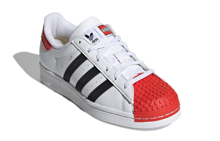 Lookbook （小學）LEGO x adidas Superstar『雲白紅』H03955
