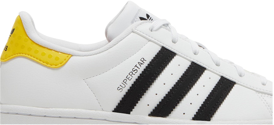 Adidas superstar white top black grade school