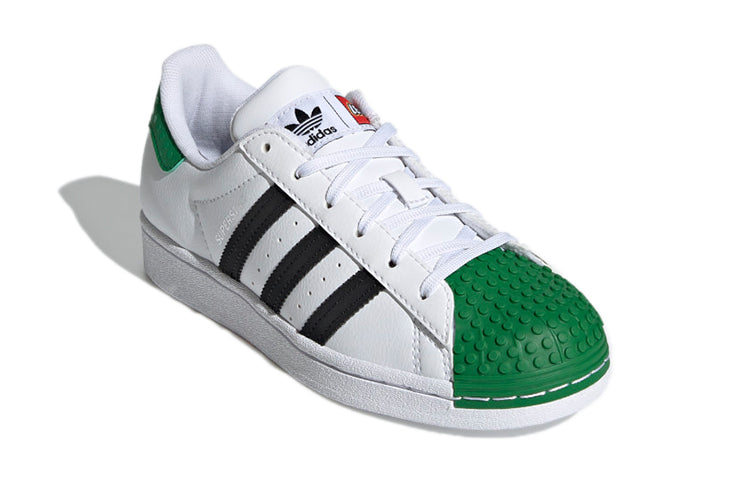 Lookbook (Kanak-Kanak) LEGO x adidas Superstar 'Putih Hijau' H03957