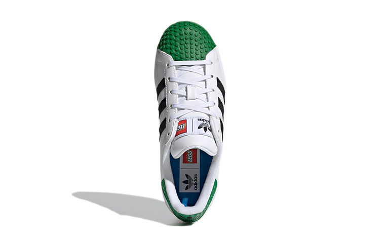 Purchase (Kanak-Kanak) LEGO x adidas Superstar 'Putih Hijau' H03957
