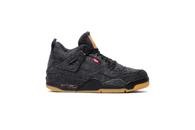 (Grade School) Levi's x Air Jordan 4 Retro 'Black Denim' (Levi's Tag) AQ9103-001