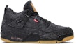Buy (Grade School) Levi's x Air Jordan 4 Retro 'Black Denim' (Levi's Tag) AQ9103-001