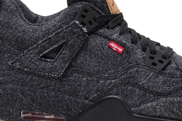 Grade School Levi s x Air Jordan 4 Retro Black Denim Levi s