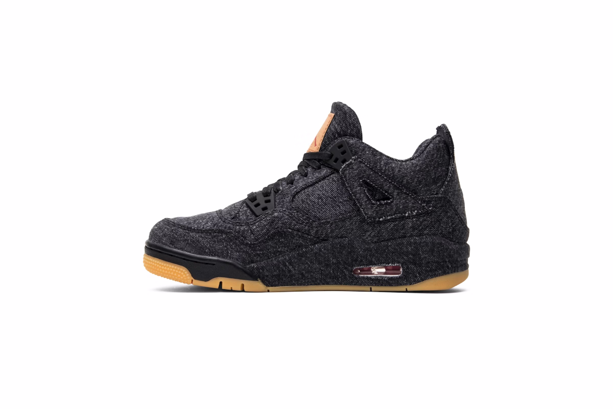 (Grade School) Levi's x Air Jordan 4 Retro 'Black Denim' (Levi's Tag) AQ9103-001