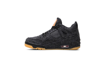 (Grade School) Levi's x Air Jordan 4 Retro 'Black Denim' (Levi's Tag) AQ9103-001