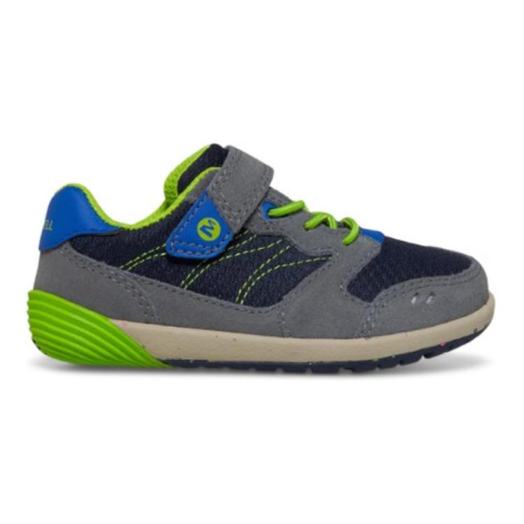 (GS) Merrell Bare Steps A83 Little Kid 'Navy Green' 圖 2
