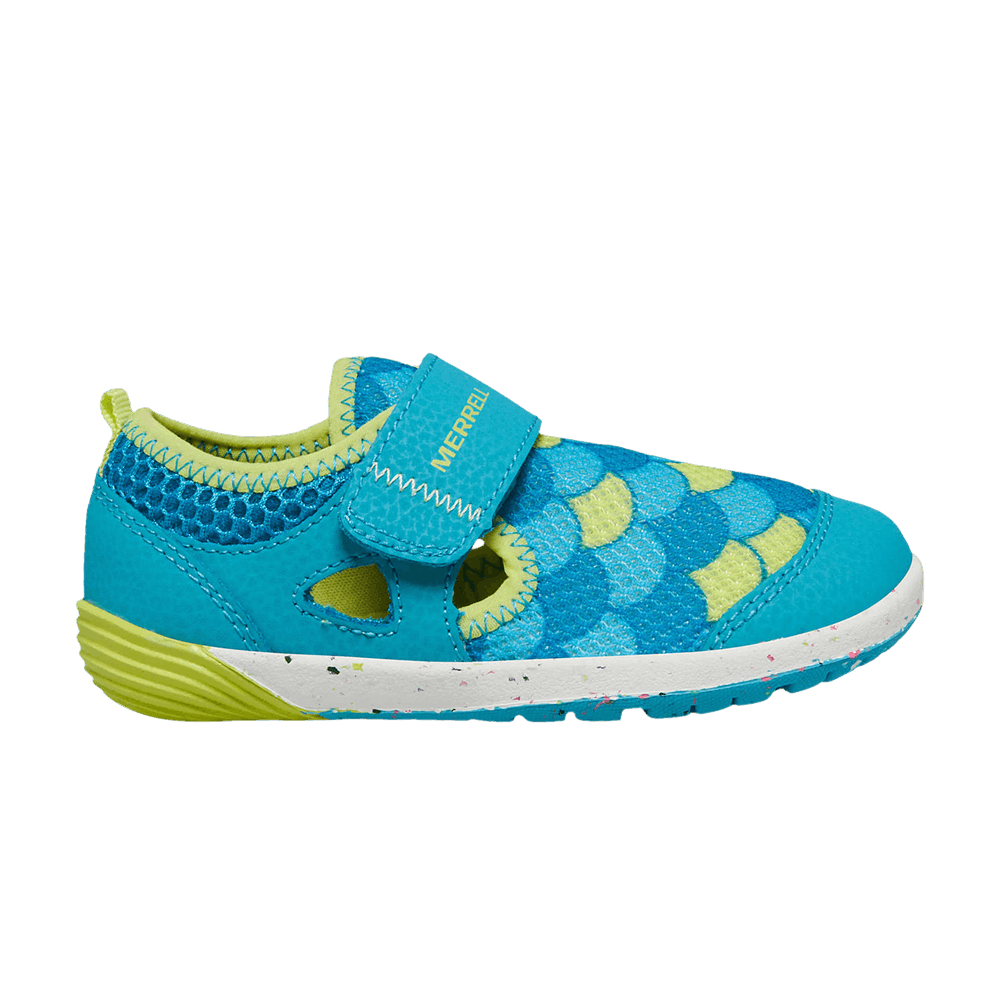 (Grade School) Merrell Bare Steps H2O Little Kid 'Turquoise Lime Scales' ML166803