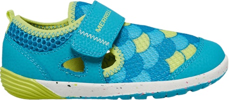 (Grade School) Merrell Bare Steps H2O Little Kid 'Turquoise Lime Scales' ML166803 (Grade School) Merrell Bare Steps H2O Little Kid 'Turquoise Lime Scales' ML166803