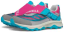 Lookbook Merrell Moab Speed Low ZipTrek Big Kid ''Grijs Turquoise Bes'' (Kinderen Grade School) MK167218