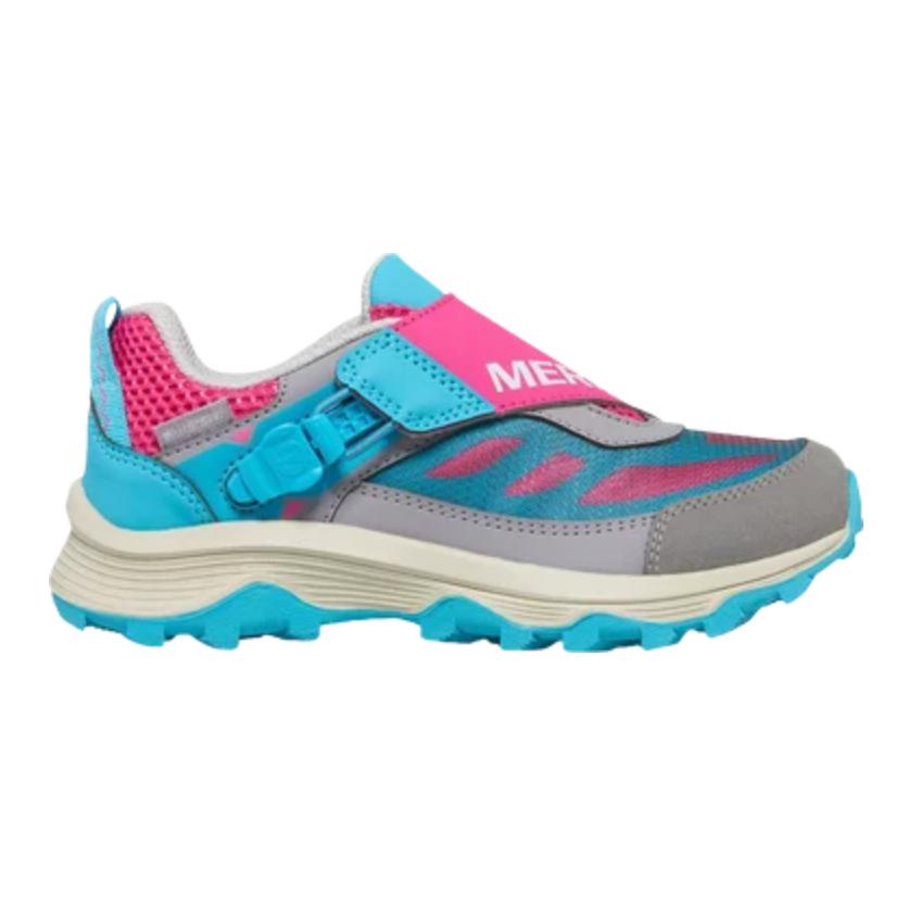 Sizing Merrell Moab Speed Low ZipTrek Big Kid ''Grijs Turquoise Bes'' (Kinderen Grade School) MK167218