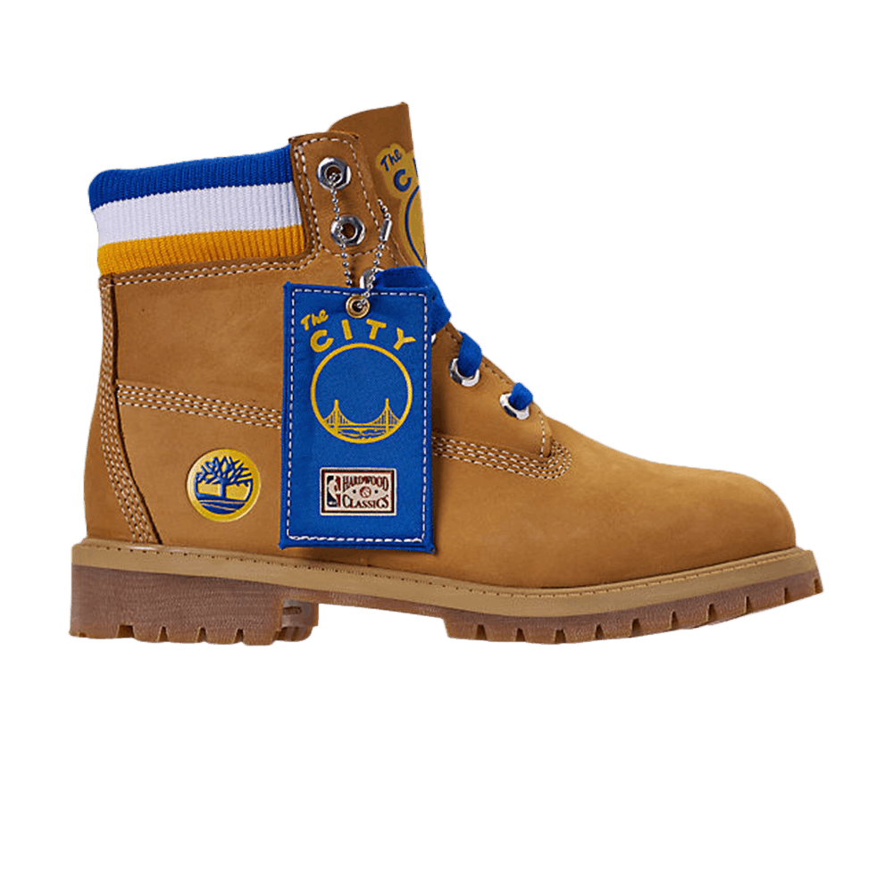 (Grade School) NBA x Mitchell and Ness x Timberland 6 Inch Classic Premium Boot Junior 'Golden State Warriors' A1UDQ-231