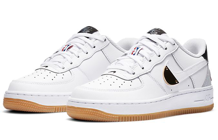 Lookbook （小學款）NBA x Nike Air Force 1 LV8 1 HO20 '白色' CT3842-100