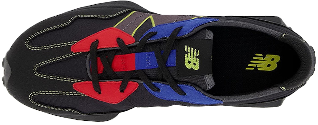(New Balance Infantil) New Balance 327 'Negro Rojo Azul' GS327BC1 Lookbook (New Balance Infantil) New Balance 327 'Negro Rojo Azul' GS327BC1