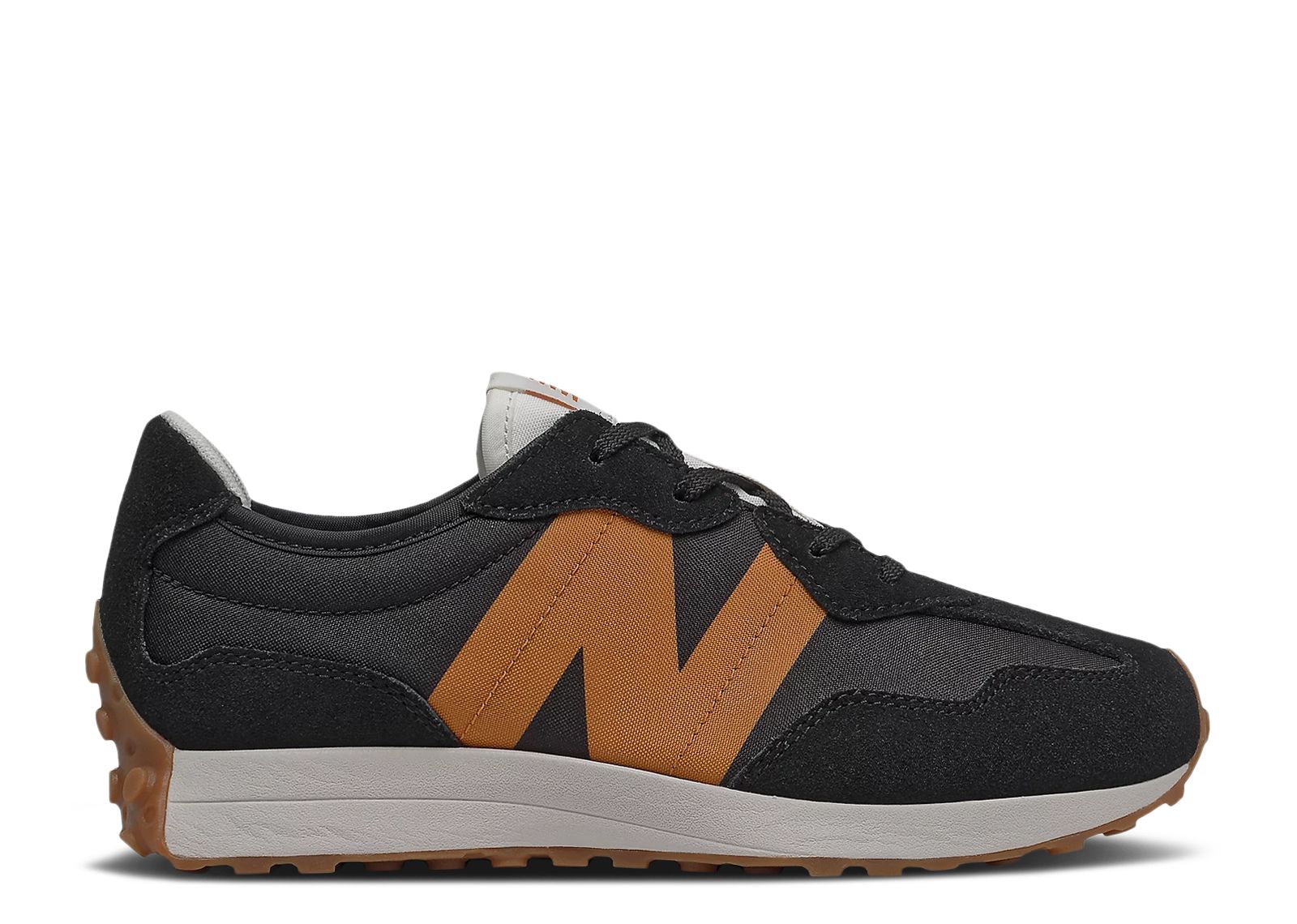 Buy (Grade School) New Balance 327 Wide 'Black Madras Orange' GS327HN1-W
