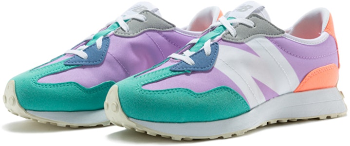 (New Balance Niños) 327 Wide 'Dark Violet Glow Summer Jade' GS327PA Lookbook (New Balance Niños) 327 Wide 'Dark Violet Glow Summer Jade' GS327PA