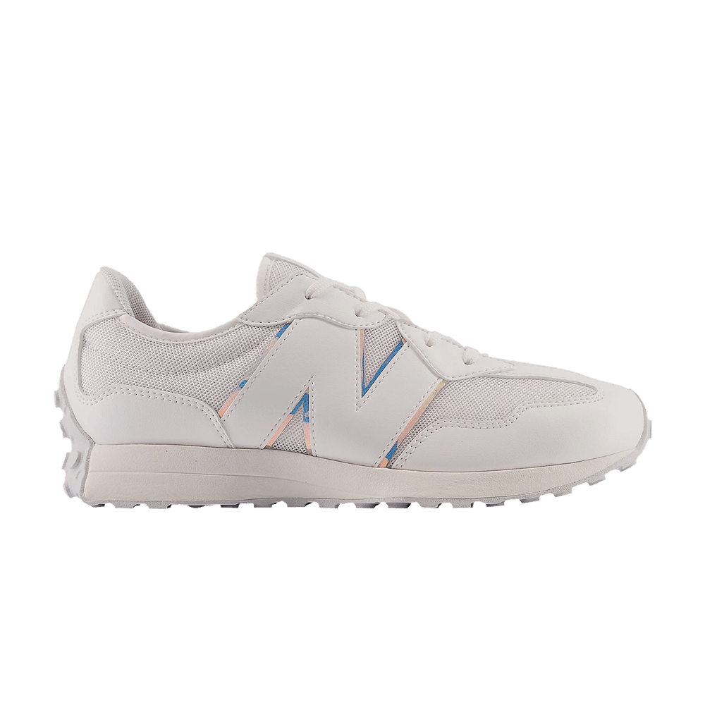 Buy (New Balance 327 Infantil Ancho 'Blanco Gris Iridiscente') GS327WHT-W