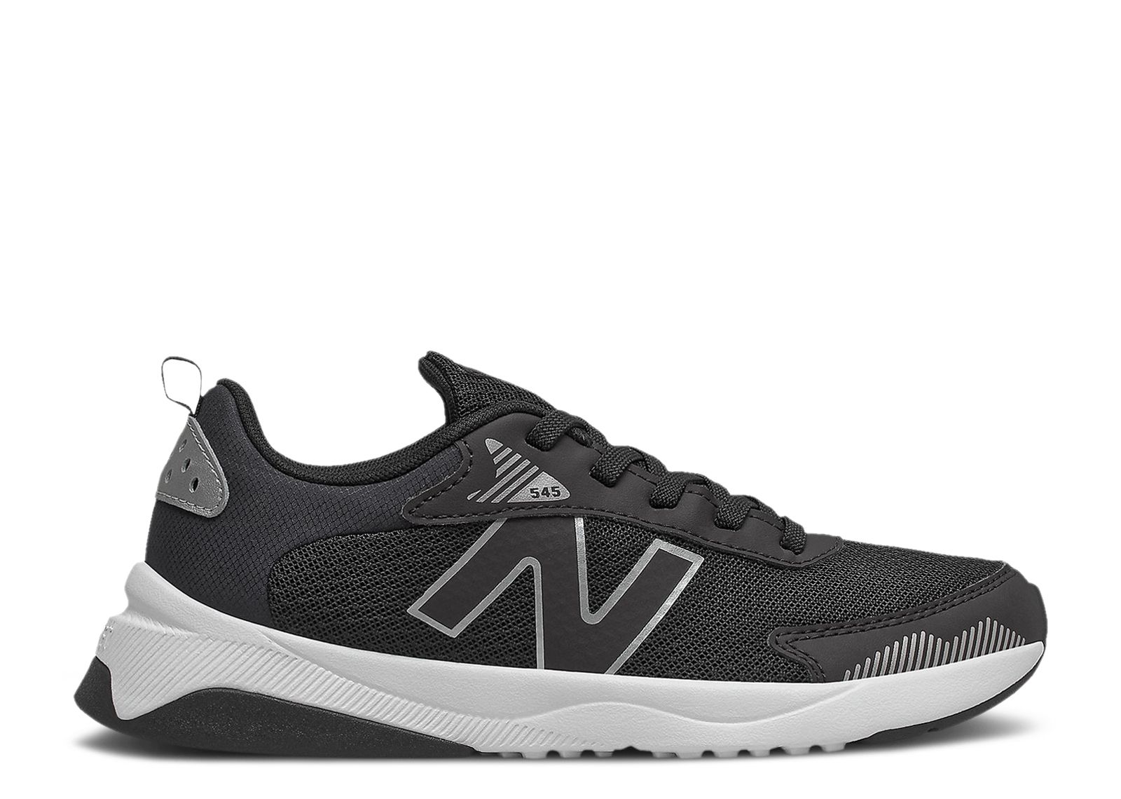 (Grade School) New Balance 545 Big Kid Wide 'Black Silver Metallic' GK545BO1-W