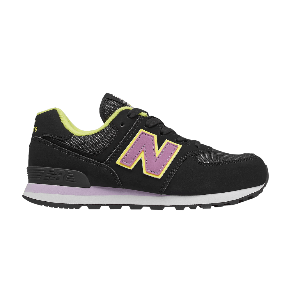 Buy (Grade School) New Balance 574 2E Wide 'Fashion Metallic Black
