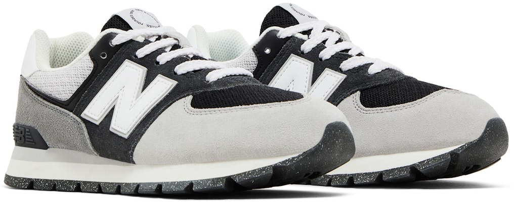 (New Balance Infantil) New Balance 574 'Blacktop Blanco Negro' GC574DA2 Cheap (New Balance Infantil) New Balance 574 'Blacktop Blanco Negro' GC574DA2