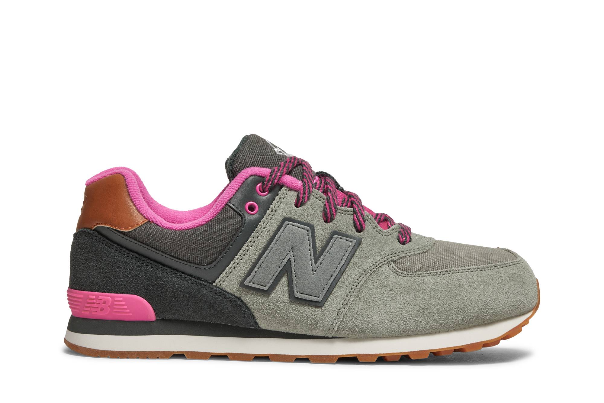 (Grade School) New Balance 574 'Collegiate Pack - Light Grey Pink ...