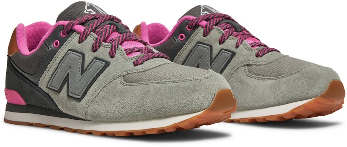 (New Balance Anak) 574 'Collegiate Pack - Abu Muda Merah Muda' KL574NHG Cheap (New Balance Anak) 574 'Collegiate Pack - Abu Muda Merah Muda' KL574NHG