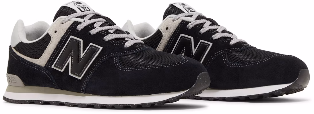 (New Balance Niños) 574 'Core Pack - Negro Blanco' GC574EVB Cheap (New Balance Niños) 574 'Core Pack - Negro Blanco' GC574EVB