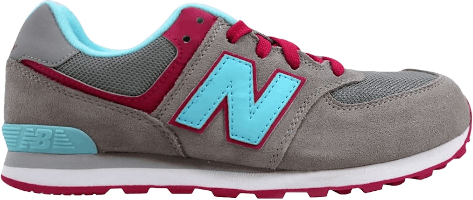 (Grade School) New Balance 574 'Grey Blue Magenta' KL574ALG Buy (Grade School) New Balance 574 'Grey Blue Magenta' KL574ALG
