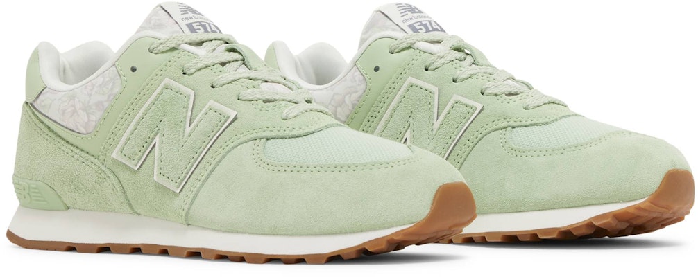 (Grade School) New Balance 574 Big Kid 'Floral - Avocado Gum' GC574WK1 Cheap (Grade School) New Balance 574 Big Kid 'Floral - Avocado Gum' GC574WK1