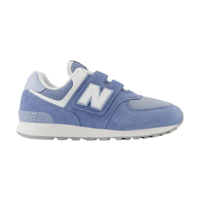(GS) NB 574 Hook & Loop Little Kid Wide 'Mercury Blue'