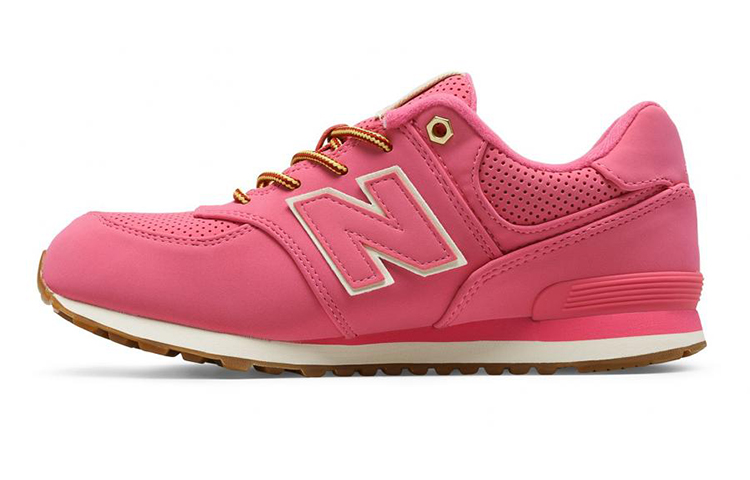 Buy (New Balance) 574 Warna Merah Muda dan Sol Karet untuk Anak-anak KL574HKG