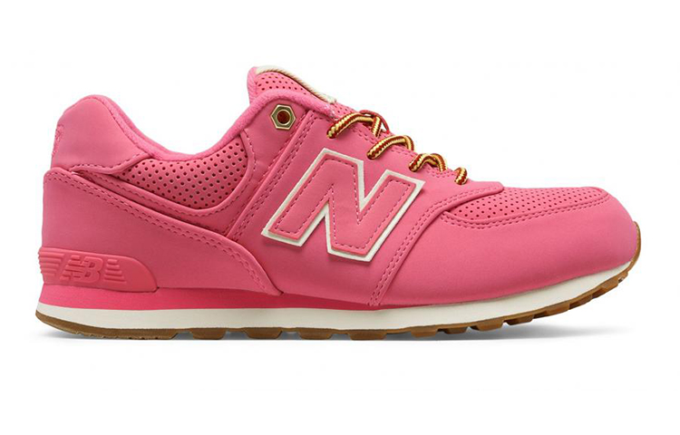 Order (New Balance) 574 Warna Merah Muda dan Sol Karet untuk Anak-anak KL574HKG