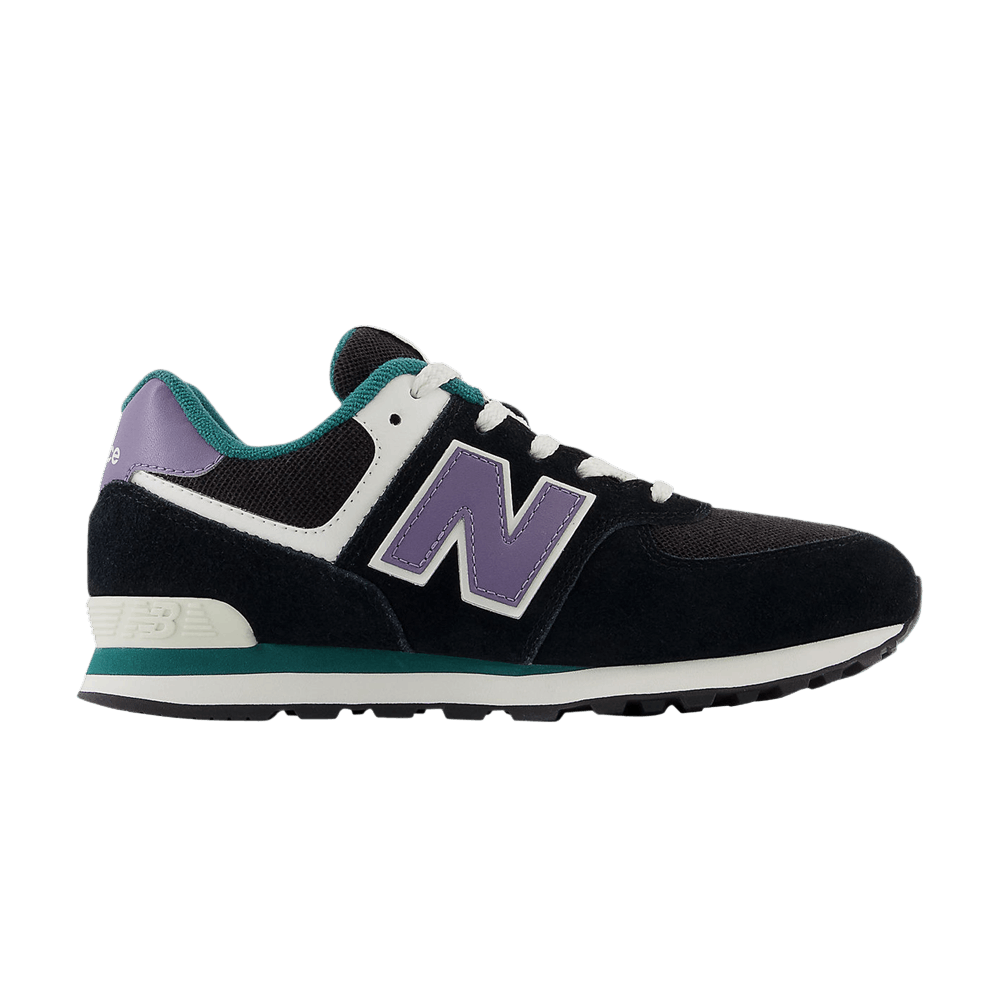 (GS) NB 574 Wide 'Black Teal Mercury'