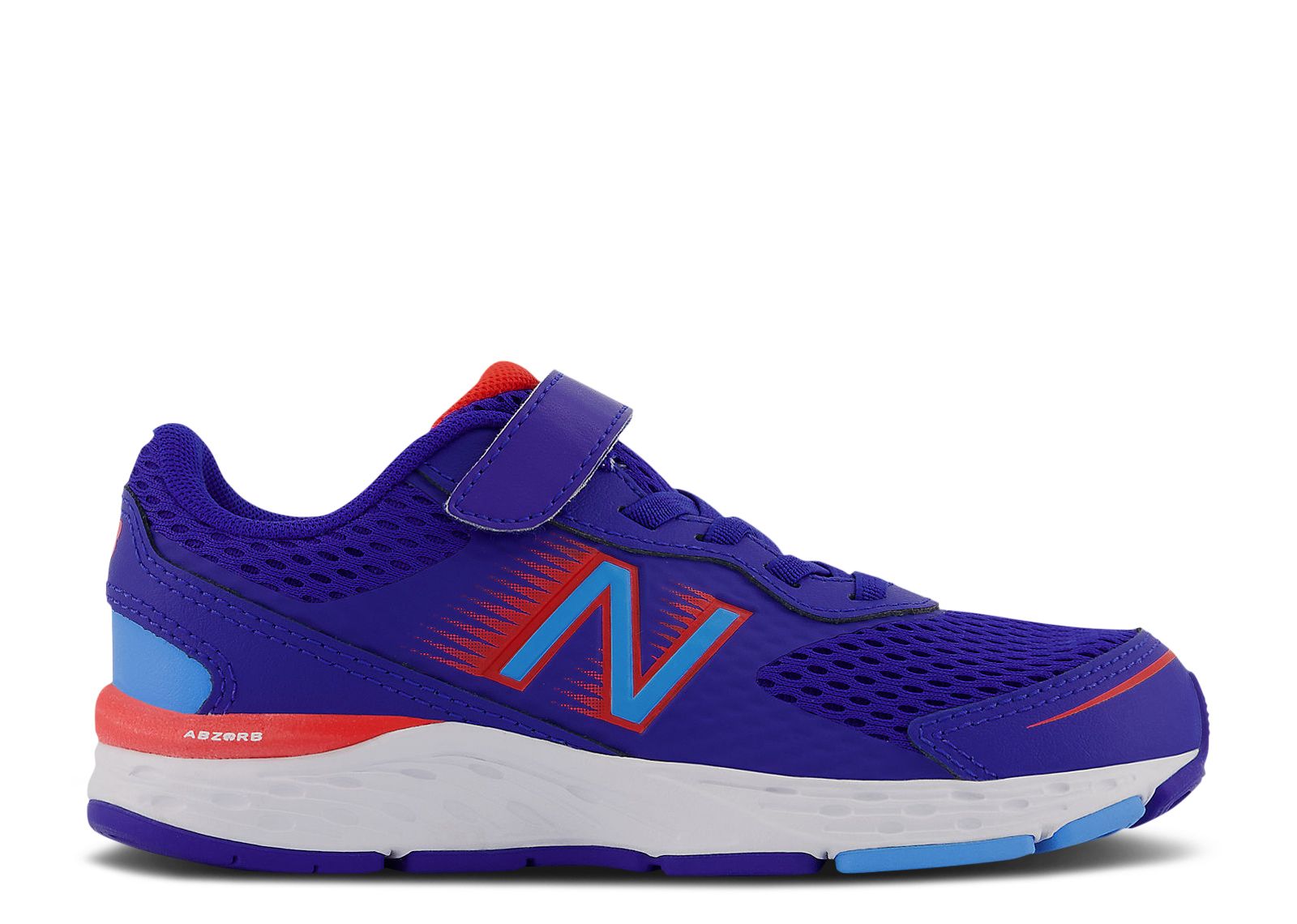 (Grade School) New Balance 680 v6 Bungee X-Wide 'Blue Neo Flame' YA680BR6-XW