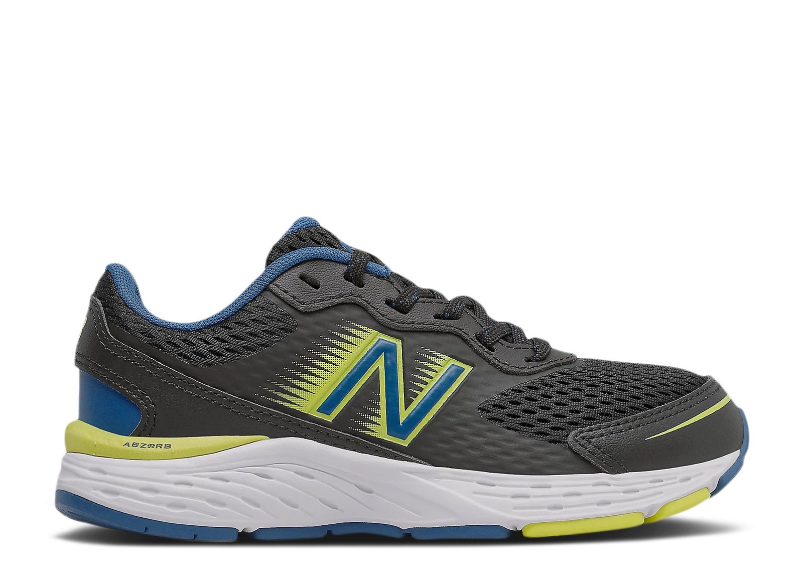 (Grade School) New Balance 680v6 Wide 'Black Oxygen Blue Yellow' YP680BO6-W