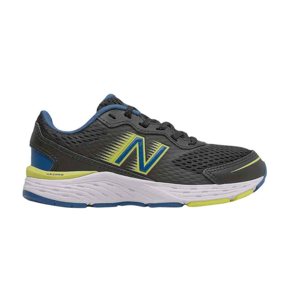 (Grade School) New Balance 680v6 Wide 'Black Oxygen Blue Yellow' YP680BO6-W