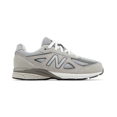 (GS) NB 990v4 Big Kid Wide 'Kool Grey Silver Filigree'