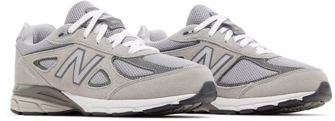 (Grade School) New Balance 990v4 Big Kid Wide 'Kool Grey Silver Filigree' GC990GR4-W Cheap (Grade School) New Balance 990v4 Big Kid Wide 'Kool Grey Silver Filigree' GC990GR4-W