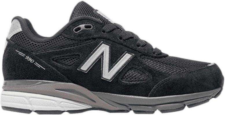 (Grade School) New Balance 990v4 Kid Wide 'Black Silver' KJ990BSG-W Buy (Grade School) New Balance 990v4 Kid Wide 'Black Silver' KJ990BSG-W