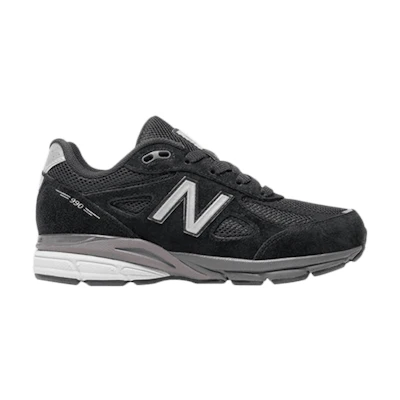 (GS) NB 990v4 Kid Wide 'Black Silver'