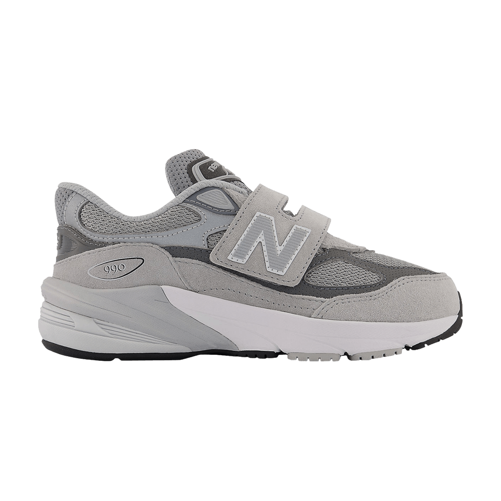 (Grade School) New Balance 990v6 Hook & Loop Little Kid Wide 'Castlerock' PV990GL6-W