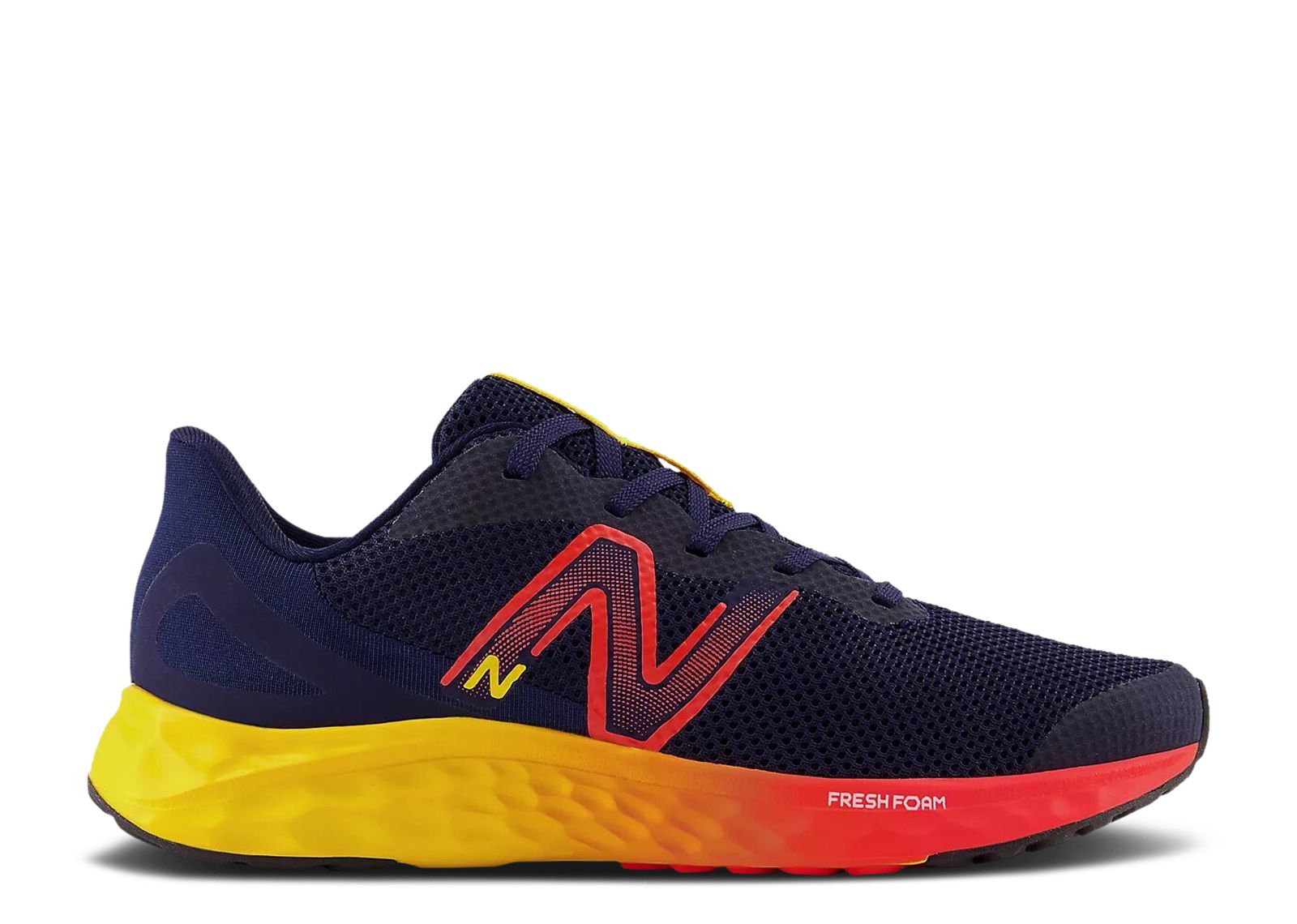 (Grade School) New Balance Fresh Foam Arishi v4 Wide 'Navy Red Egg Yolk' GPARIKB4-W