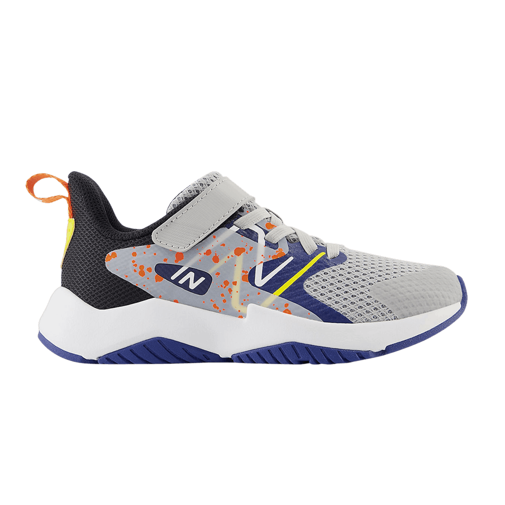 (Grade School) New Balance Rave Run v2 Bungee Lace Top Strap Big Kid Wide 'Rain Cloud Blaze Orange' YTRAVGN2-W