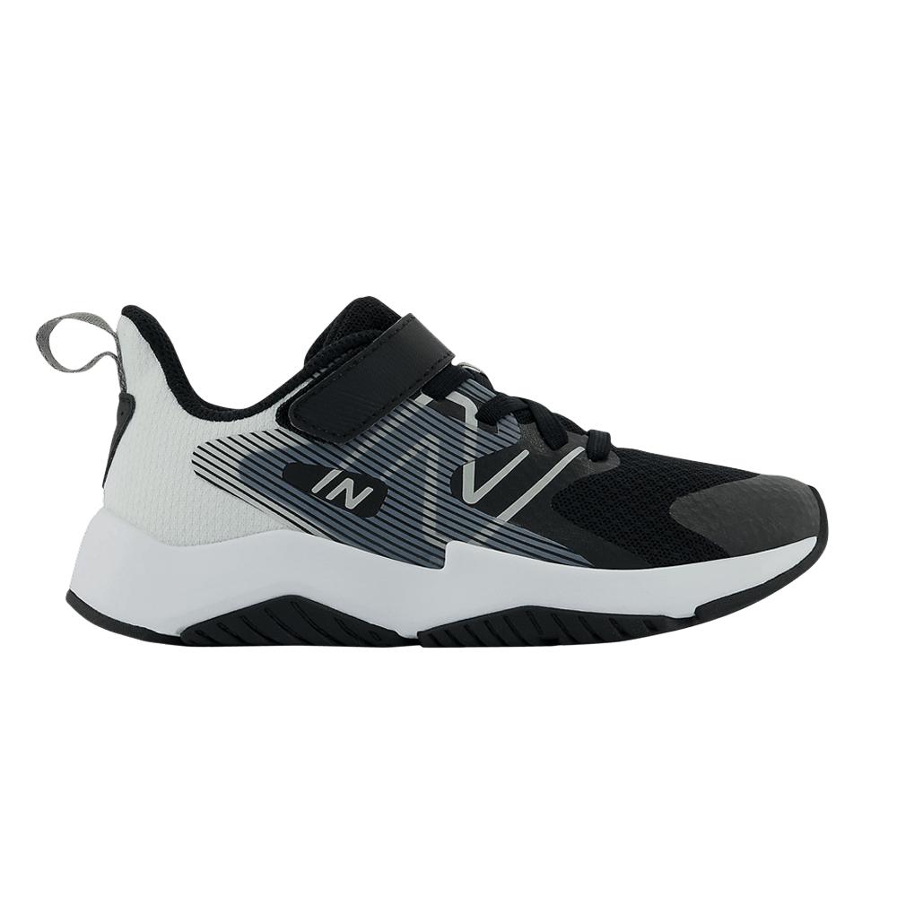 (Grade School) New Balance Rave Run v2 Bungee Lace Wide 'Black White' YTRAVBW2-W