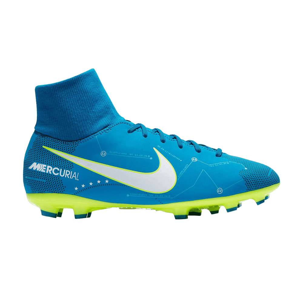 (Grade School) Neymar Jr. x Nike Mercurial Victory 6 DF FG 'Blue Orbit Volt' 921486-400
