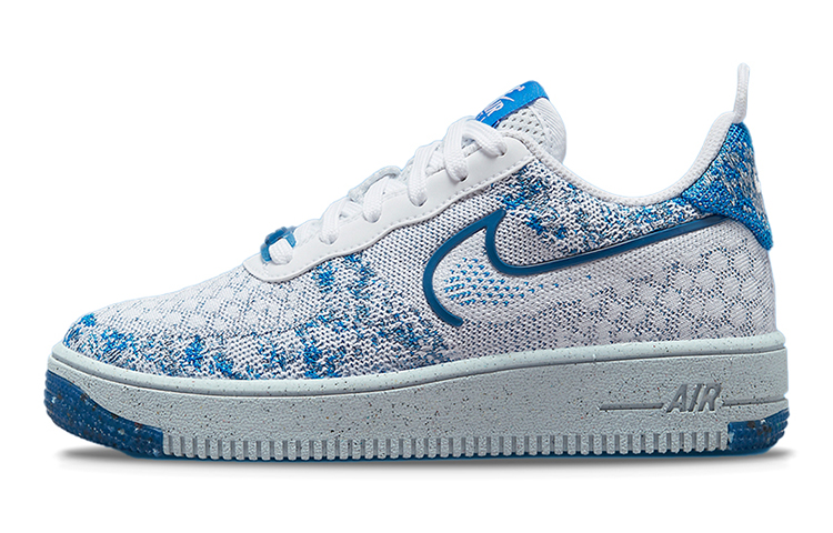 Buy (大童款) 耐克 Air Force 1 Crater Flyknit '白色深蓝色' DM1060-100