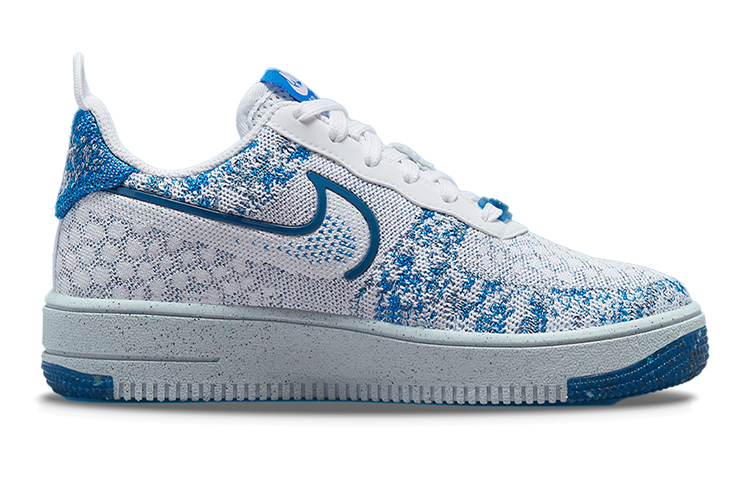 Order (大童款) 耐克 Air Force 1 Crater Flyknit '白色深蓝色' DM1060-100